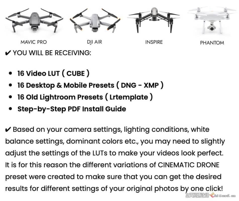 【Lightroom预设】航拍调色利器——Cinematic Drone拍电影风光大片及LUT预设 LR预设 第9张