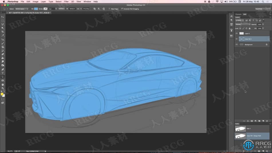 Photoshop汽车造型概念设计实例制作视频教程 PS教程 第3张