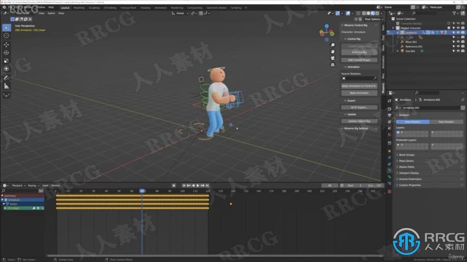 【中文字幕】Blender角色动画制作基础核心技术视频教程 3D 第8张