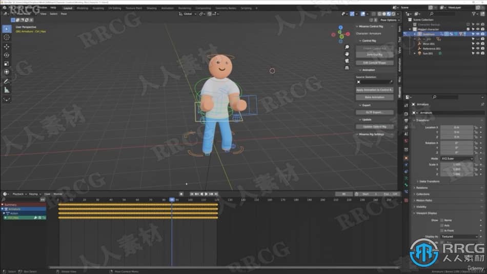 【中文字幕】Blender角色动画制作基础核心技术视频教程 3D 第9张