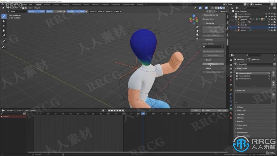 【中文字幕】Blender角色动画制作基础核心技术视频教程 3D 第7张