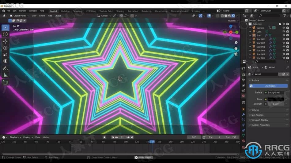 【中文字幕】Blender无缝循环星环隧道动画实例制作视频教程 3D 第4张