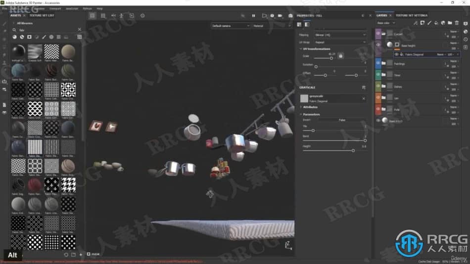【中文字幕】Substance 3D Painter完整场景纹理制作视频教程 CG 第3张