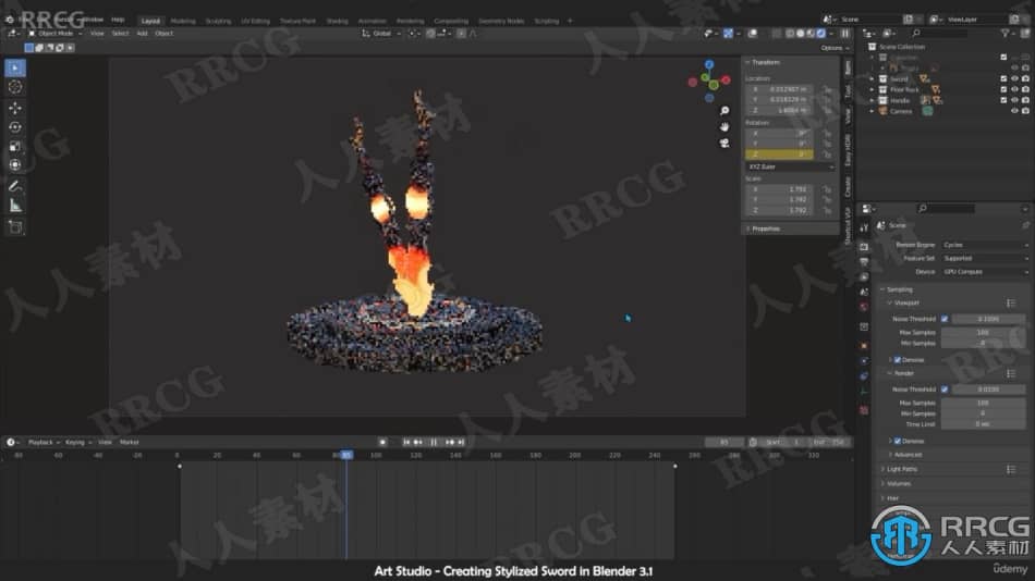 Blender 3.1建模与渲染技术全面训练视频教程 3D 第16张