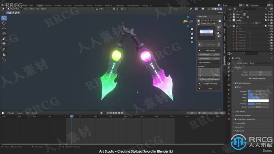Blender 3.1建模与渲染技术全面训练视频教程 3D 第4张