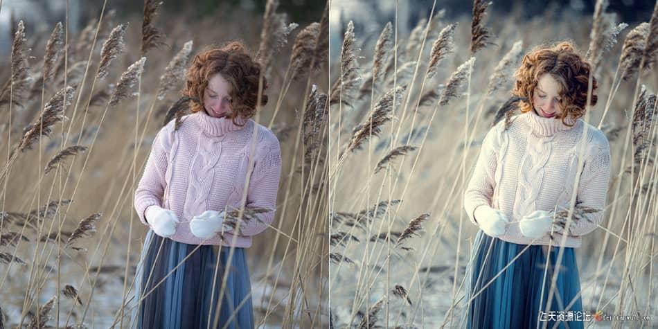 【Lightroom预设】俄罗斯摄影师Anna Melnikova 唯美冬季人像Winter presets LR预设 第6张