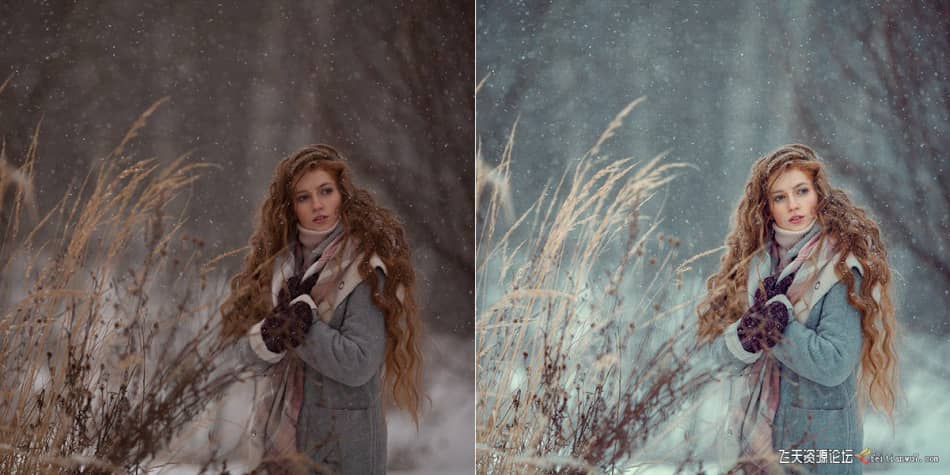 【Lightroom预设】俄罗斯摄影师Anna Melnikova 唯美冬季人像Winter presets LR预设 第5张