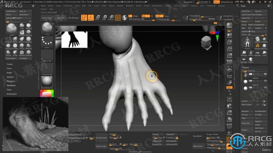 【中文字幕】Zbrush角色雕刻工作流程进阶训练视频教程 3D 第8张