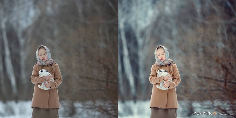 【Lightroom预设】俄罗斯摄影师Anna Melnikova 唯美冬季人像Winter presets LR预设 第3张