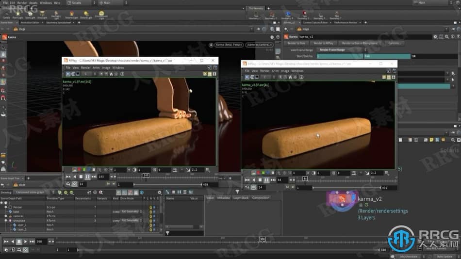 Houdini巧克力浆下落动画特效制作视频教程 3D 第5张