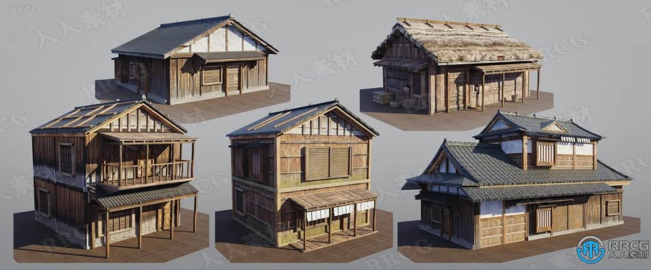 Blender日本古代海滨城镇概念艺术环境完整制作视频教程 3D 第10张