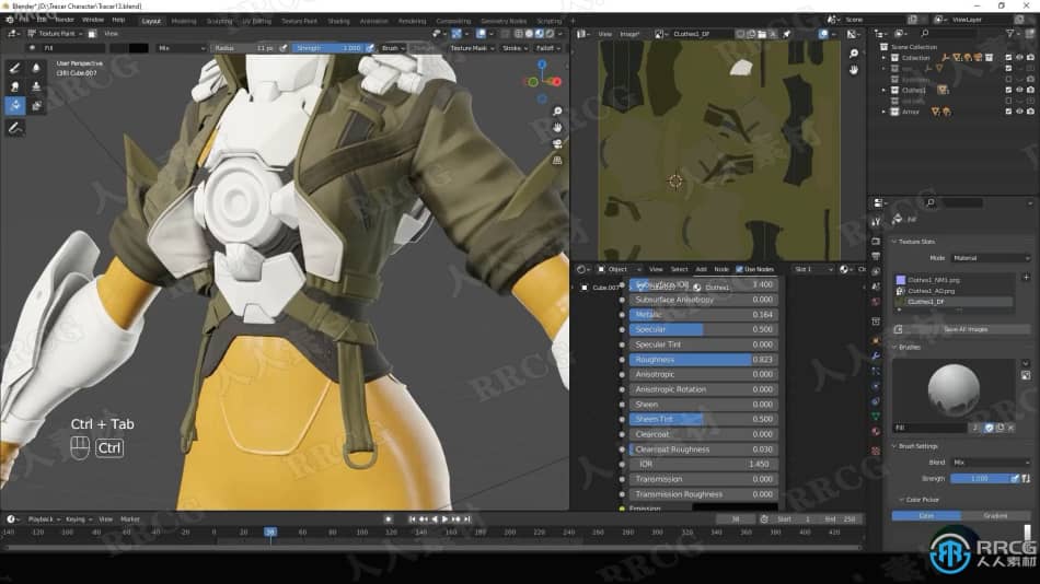 Blender守望先锋游戏角色猎空完整实例制作视频课程 3D 第10张