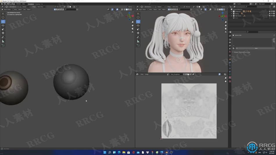 Blender可爱棒球女孩角色完整实例制作训练视频教程 3D 第7张