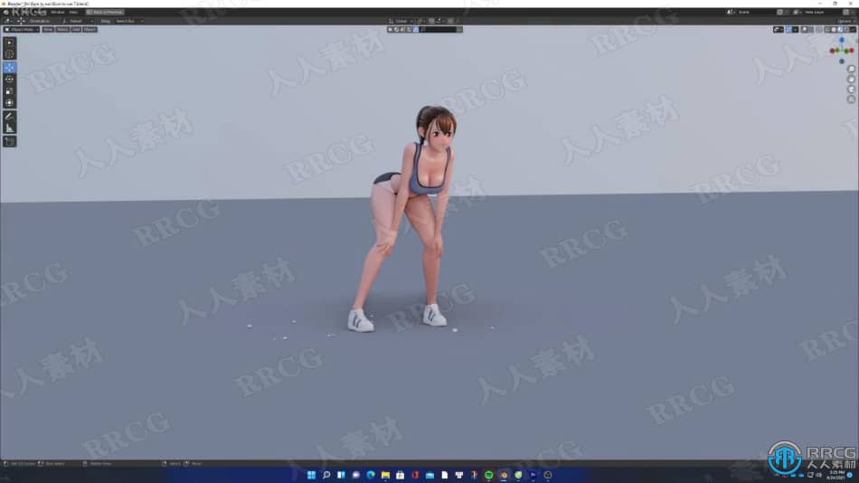 Blender可爱运动女孩建模与动画实例制作视频教程 3D 第15张