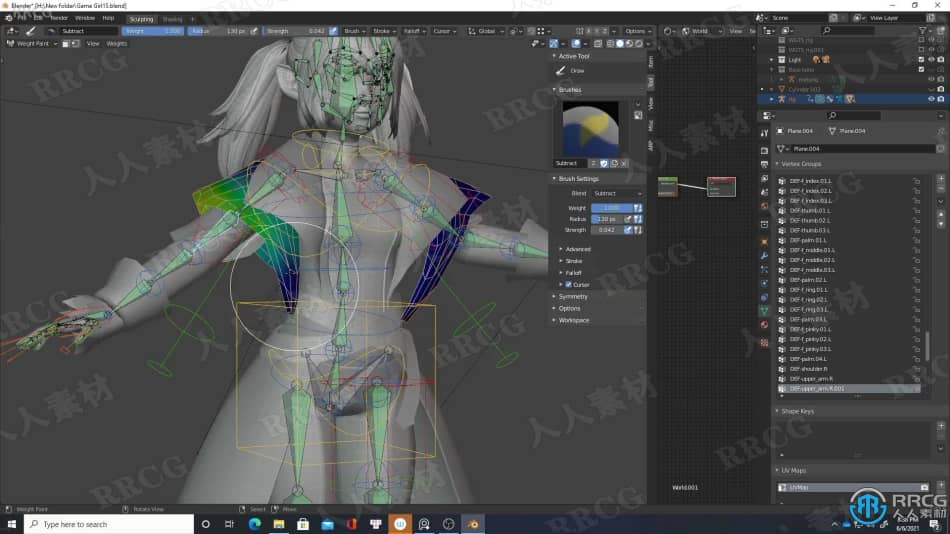 Blender制作MMORPG女性游戏角色实例训练视频教程 3D 第18张