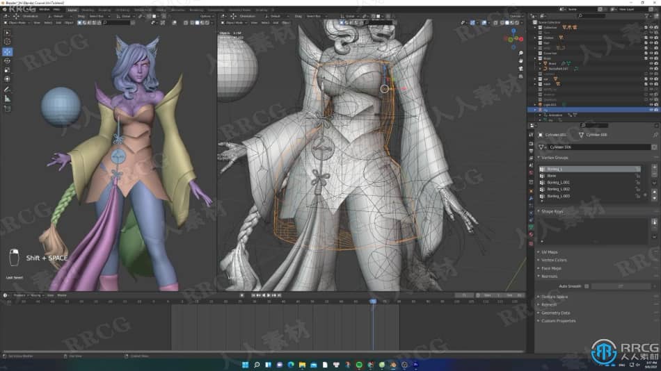 Blender阿狸狐妖英雄联盟游戏角色完整制作流程视频教程 3D 第6张