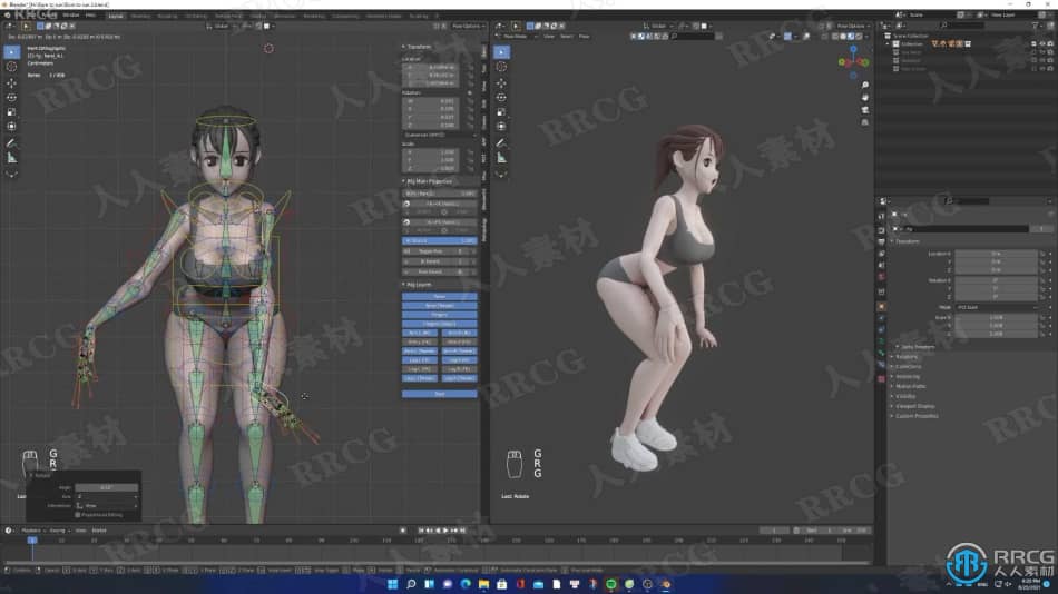 Blender可爱运动女孩建模与动画实例制作视频教程 3D 第11张