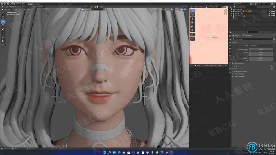 Blender可爱棒球女孩角色完整实例制作训练视频教程 3D 第6张