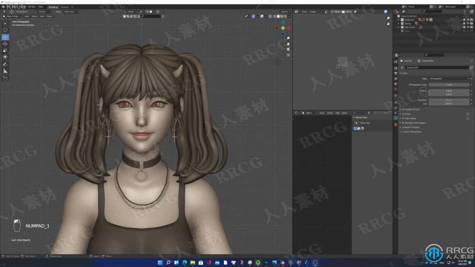 Blender可爱棒球女孩角色完整实例制作训练视频教程 3D 第4张