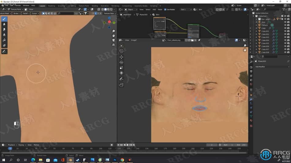 Blender超逼真半身女孩角色肖像完整实例制作视频教程 3D 第11张
