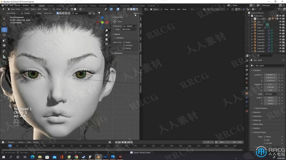 Blender超逼真半身女孩角色肖像完整实例制作视频教程 3D 第9张