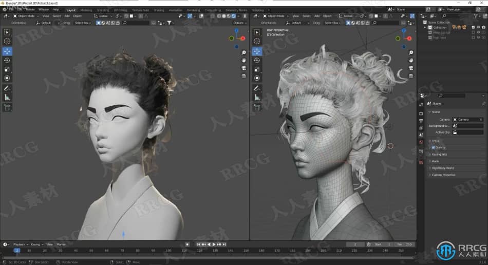 Blender超逼真半身女孩角色肖像完整实例制作视频教程 3D 第7张