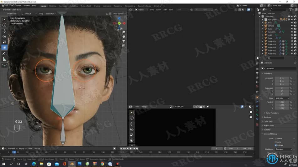 Blender超逼真半身女孩角色肖像完整实例制作视频教程 3D 第2张