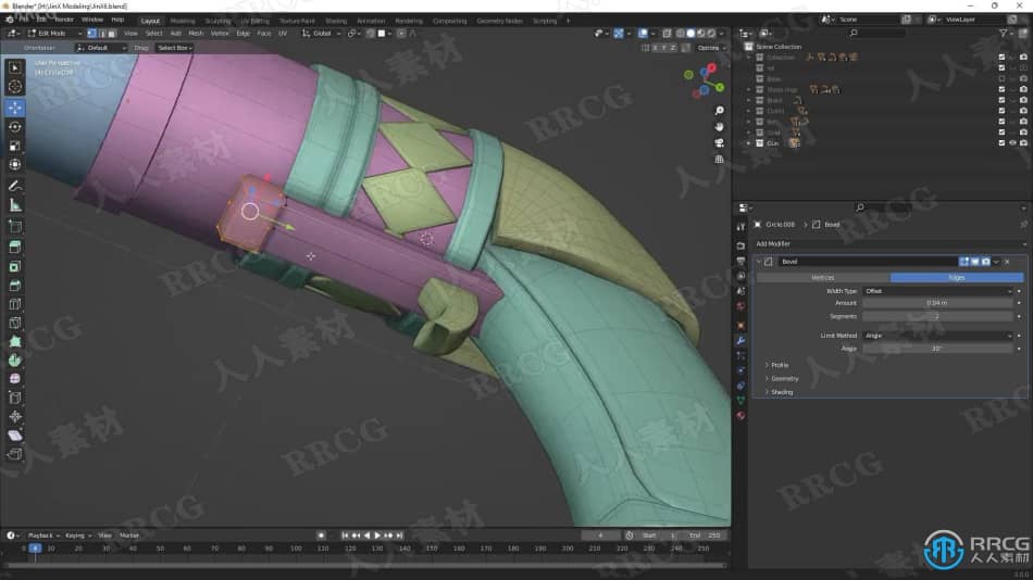Blender机枪女战士游戏角色完整制作工作流程视频教程 3D 第11张