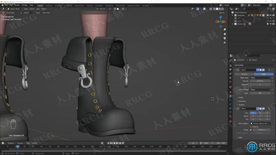 Blender机枪女战士游戏角色完整制作工作流程视频教程 3D 第4张