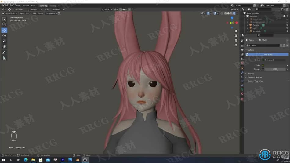 Blender兔女郎游戏角色完整制作工作流程视频教程 3D 第7张