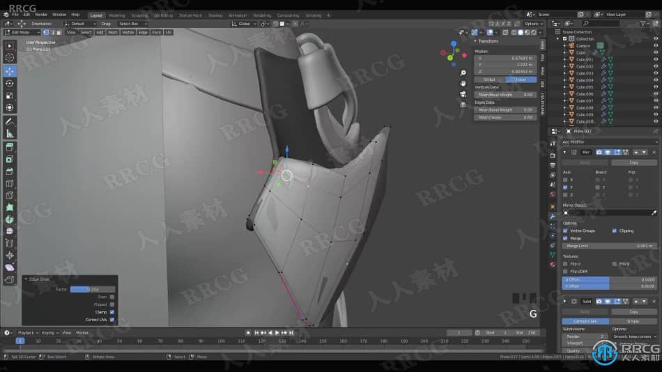 Blender女骑士游戏角色完整制作工作流程视频教程 3D 第14张