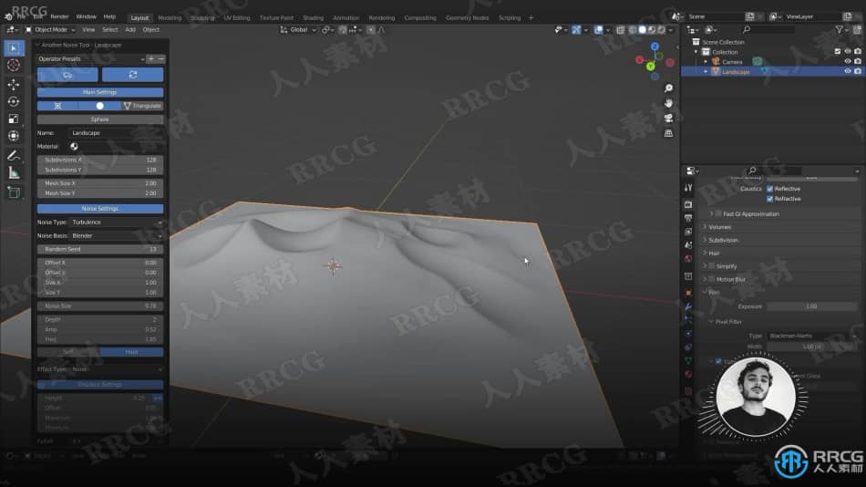 Blender逼真森林山脉景观实例制作视频教程 3D 第2张