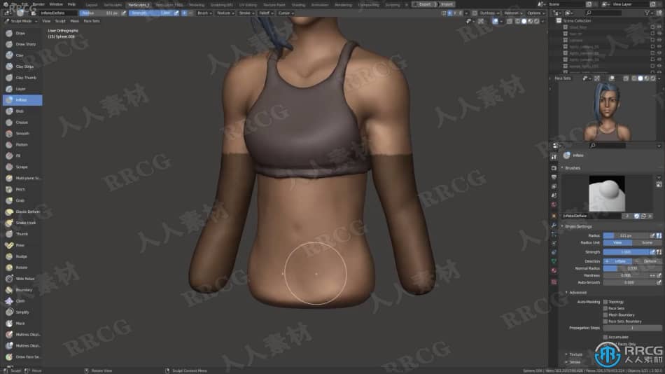 Blender英雄联盟游戏角色暴走萝莉·金克丝Jinx制作视频课程 3D 第3张