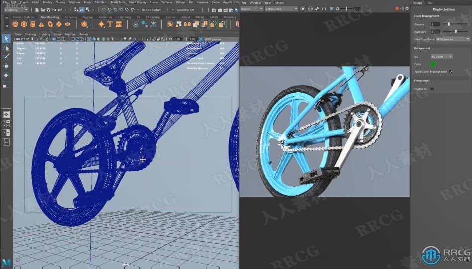 Maya逼真自行车硬表面建模完整制作流程视频教程 maya 第3张