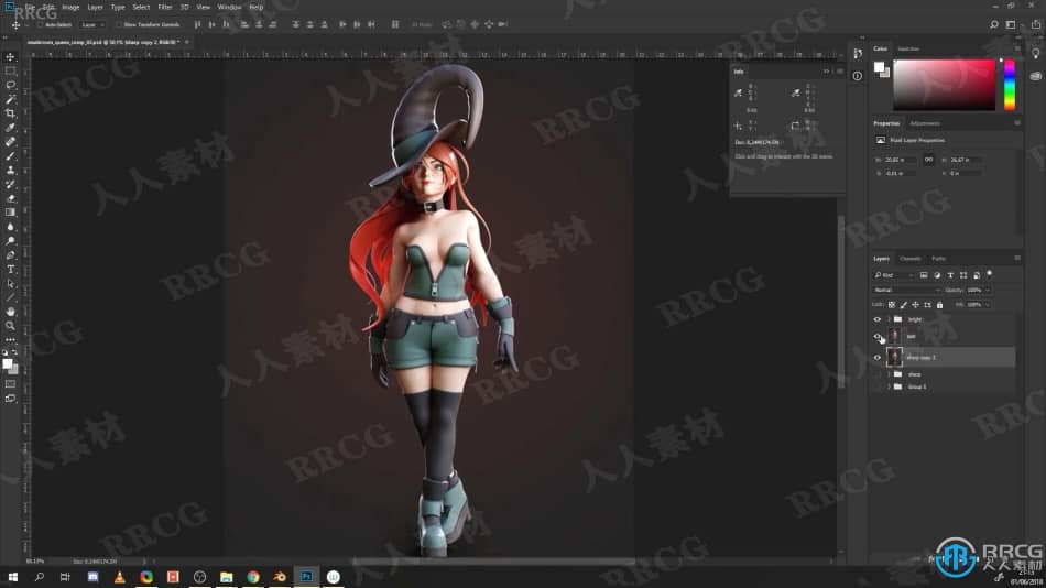 Blender女巫游戏角色完整制作视频教程 3D 第13张