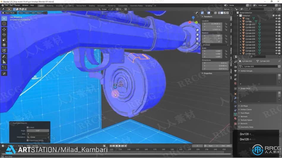 Blender生化奇兵游戏步枪完整实例制作流程视频教程 3D 第4张