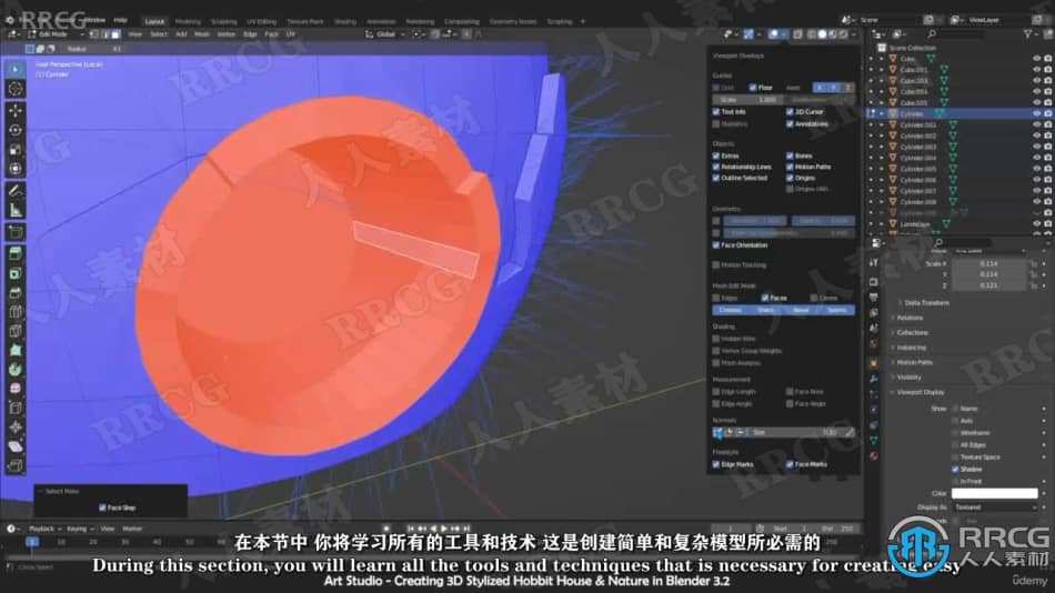 【中文字幕】Blender霍比特人迷你房屋完整制作流程视频教程 3D 第4张