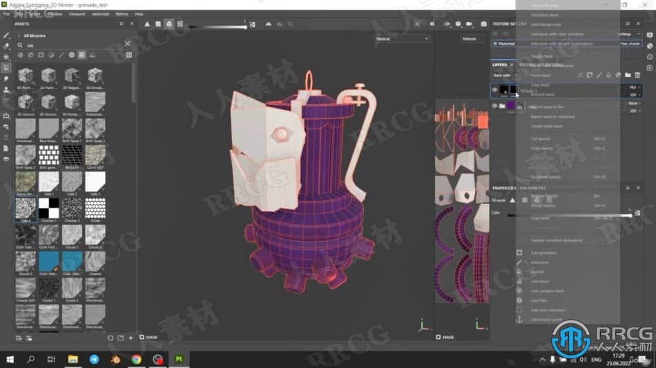 【中文字幕】Blender和Substance Painter游戏手榴弹实例制作流程 3D 第10张