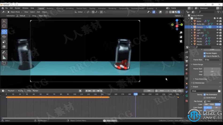 【中文字幕】Blender药瓶填充3D动画实例制作视频教程 3D 第6张