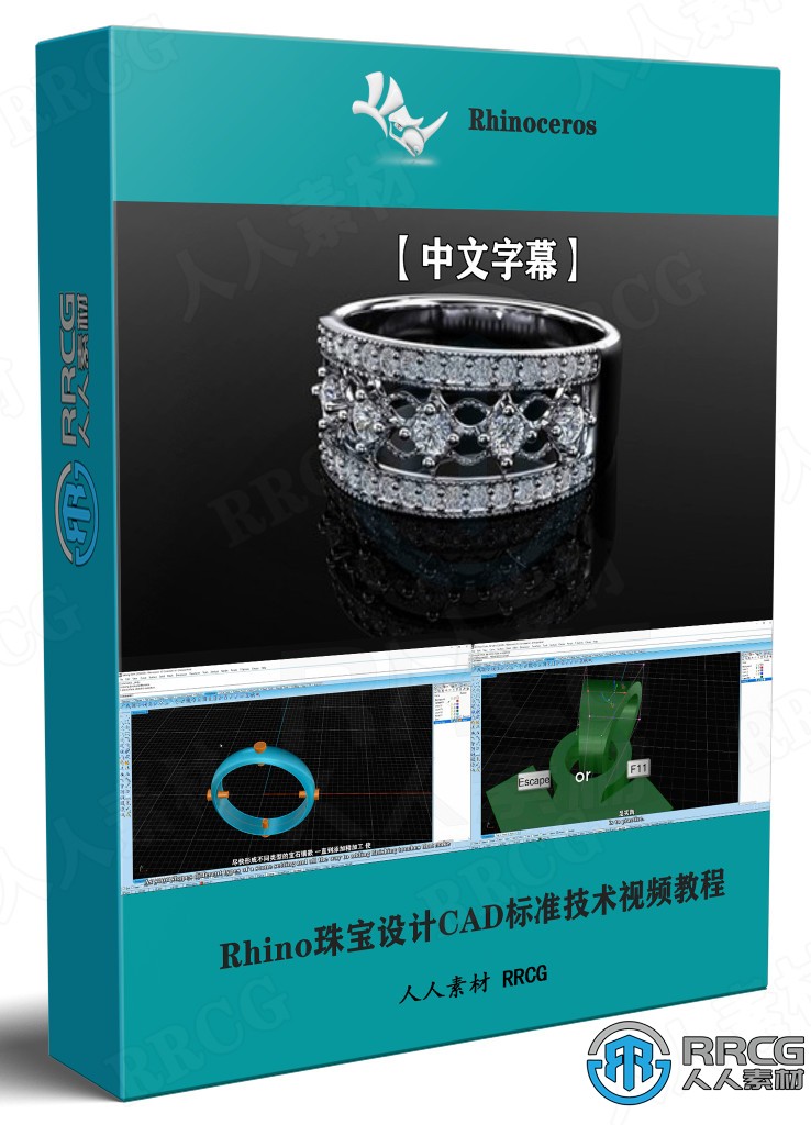 【中文字幕】Rhino珠宝设计CAD标准技术视频教程 CAD 第1张
