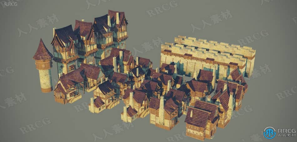 中世纪小镇3D环境概念艺术插画制作视频教程 3D 第22张