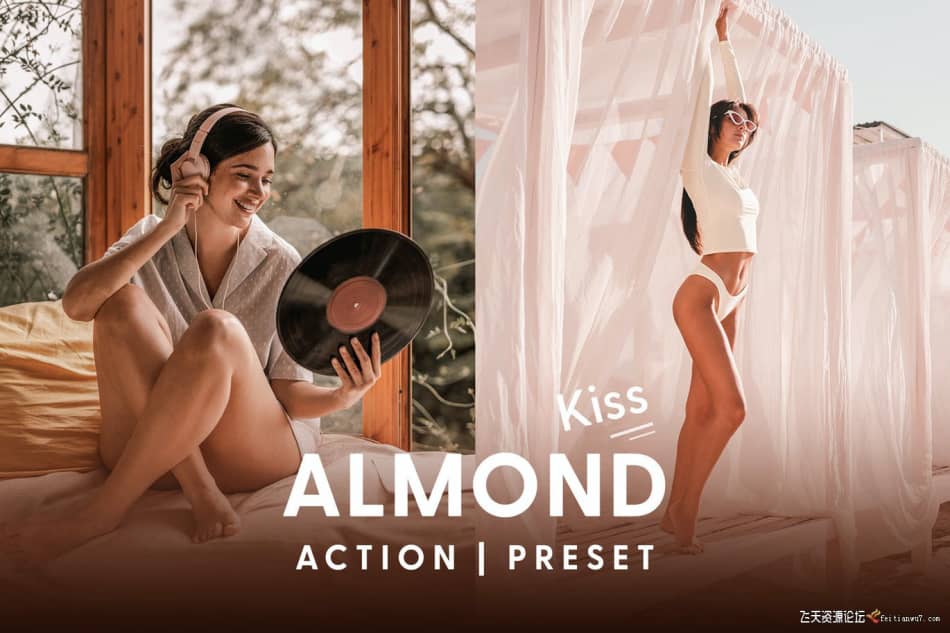 杏仁之吻-人像摄影调色和LR预设动作Almond Kiss Actions & Presets LR预设 第1张