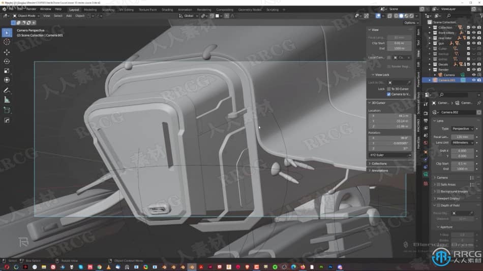 Blender无人机硬表面建模设计实例制作视频教程 3D 第20张