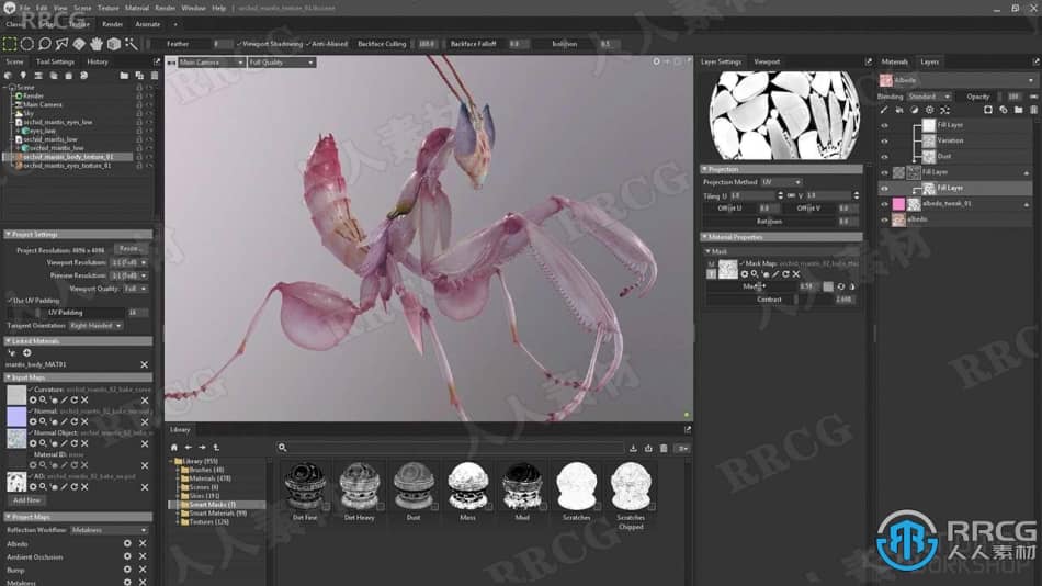 ZBrush与Marmoset Toolbag螳螂生物概念雕刻建模视频教程 ZBrush 第13张