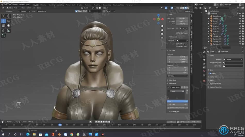 Blender游戏角色雕刻制作完整工作流程视频教程 3D 第11张