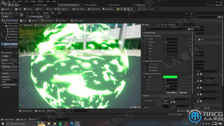 UE5虚幻引擎游戏光环能量护盾制作视频教程 CG 第6张