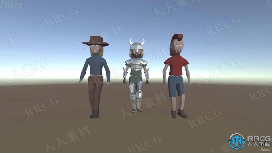 Blender中为Unity进行低多边形角色建模和动画制作视频课程 3D 第8张