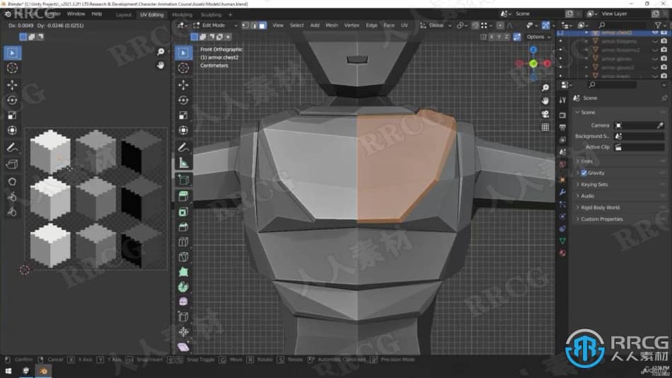 Blender中为Unity进行低多边形角色建模和动画制作视频课程 3D 第5张