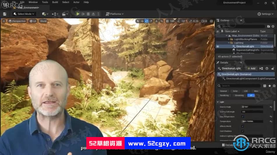 【中文字幕】UE5虚幻引擎3A级游戏关卡自然环境场景制作视频教程 CG 第6张
