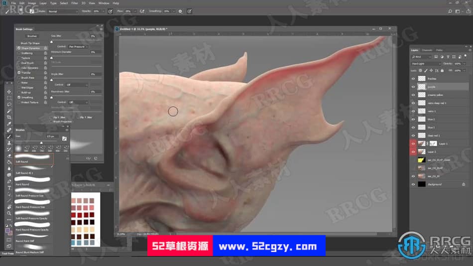 ZBrush半透明生物皮肤雕刻制作大师级视频教程 ZBrush 第7张